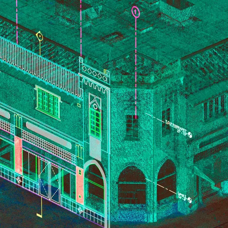 The result of scanning a building